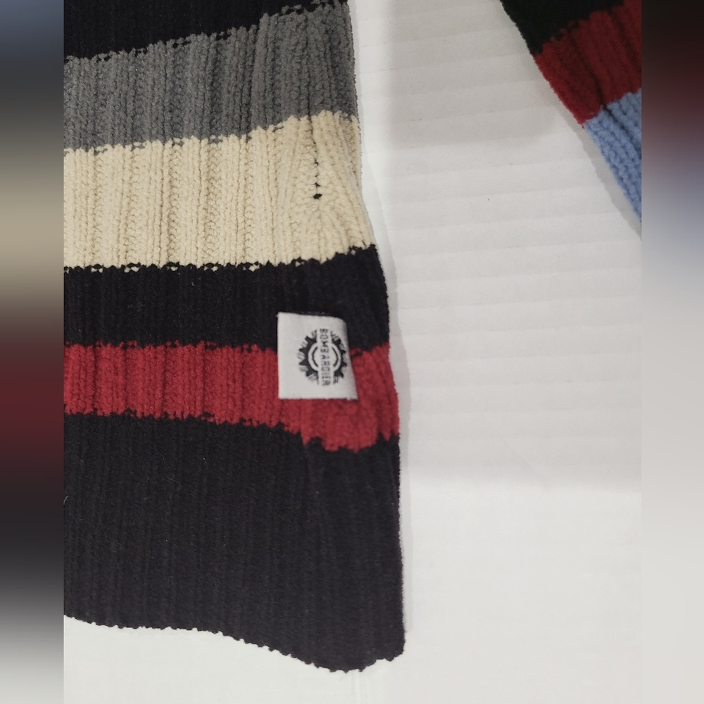 Ski-Doo Boarderie Vintage 90's ¼-Zip Pullover Sweater Multi Stripes Sz M View 6